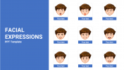 Facial expressions PPT Template & Google Slides Presentation